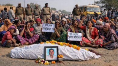 Kalbelia burial rights protest in Barmer Rajasthan