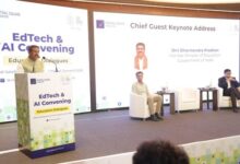 Dharmendra Pradhan speaking at CSF EdTech AI Dialogue in New Delhi