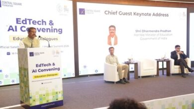 Dharmendra Pradhan speaking at CSF EdTech AI Dialogue in New Delhi