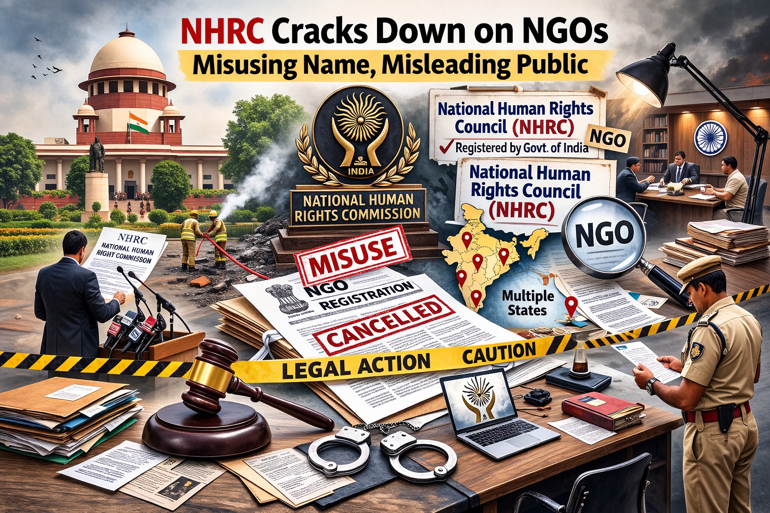 NHRC headquarters building in New Delhi amid directive against NGO name misuse
