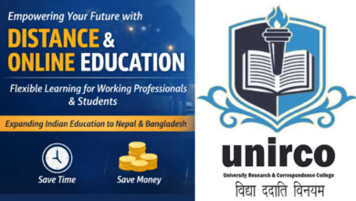 Unirco student studying online through distance education program in India